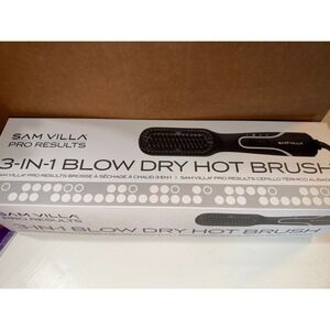 Sam Villa Pro Results 3 in 1 Blow Dry Hot Brush Professional Styling‎ Tool hair